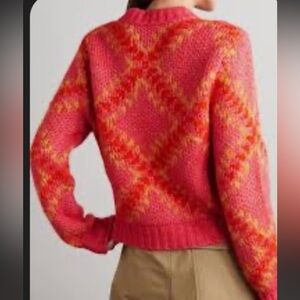 Lingua Franca Pink and Orange Knit Sweater
